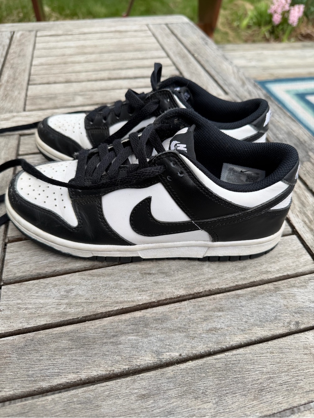 Nike Black and White Low-Top Swoosh Sneakers